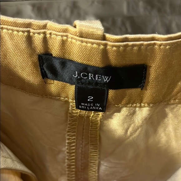 J. Crew high waist bronze colored sateen shorts size 2 - Picture 2 of 13